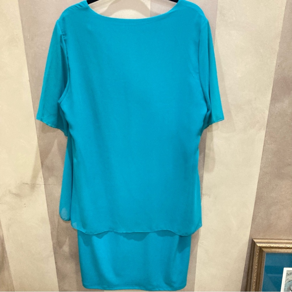Elegant Green  Layered Dress-XL-NWT - Picture 7 of 7